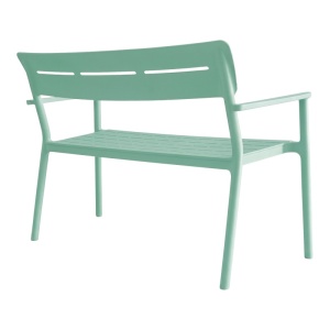 Banca pentru doua persoane Cadrin, Verde menta, 60x117x83 cm - Img 2