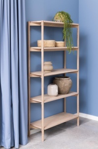 Biblioteca Braidwood, Alb, 160x86x30 cm - Img 2