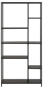 Biblioteca Newcastle, Negru, 165x79.5x30 cm - Img 5