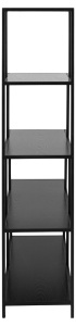 Biblioteca Seaford, Negru, 150x135x35 cm - Img 5