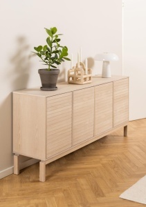 Bufet Linley, Alb, 80x180x40 cm - Img 3