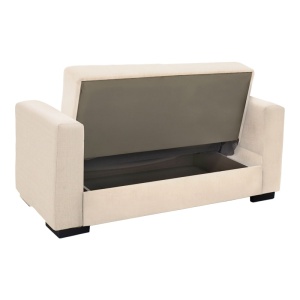 Canapea extensibila living cu spatiu de depozitare Vox, Bej, 180x75x85 cm - Img 6