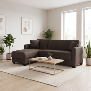 Coltar extensibil reversibil, Stashio, Maro, 202x143x84 cm