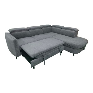 Coltar stanga extensibil Napia, Gri inchis, 210x249x98 cm - Img 2