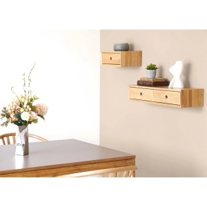 Comoda de perete Luzern, Nuc, 25x80x15 cm - Img 2