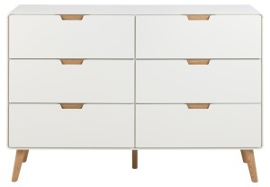 Comoda Lowell, Alb, 90x135x40 cm - Img 3