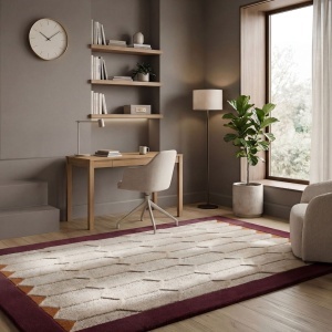 Covor Apex Border Wool Visiniu 200x290 cm - Img 2