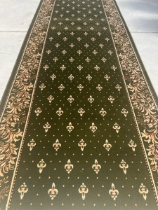 Covor biserica Traversa, Lotos, Verde, 120x700 cm, Delta 15033
