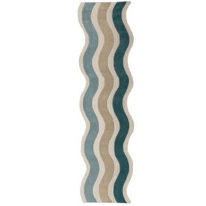 Covor traversa Cascade Wool Albastru 80x300 cm - Img 5