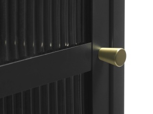 Dulap cu vitrina BRONCO, Negru, 40x160x58 cm - Img 4