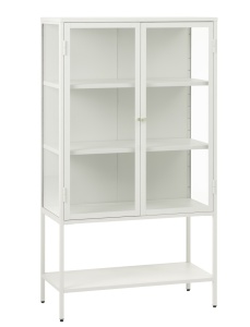 Dulap cu vitrina CARMEL, Alb, 40x160x90 cm