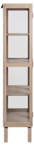 Dulap cu vitrina Linley, Alb, 180x80x40 cm - Img 6