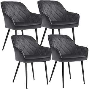 Étkezőszék szett, Songmics, szürke, 62.5x60x85 cm, 4 részes - Img 2