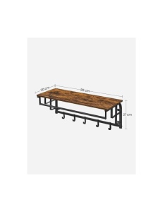 Fali fogas, Vasagle, LCR102B01, rusztikus barna, 30 x 80 x 27 cm - Img 7