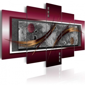 Festmény Burgundy elegance, 100x50 cm