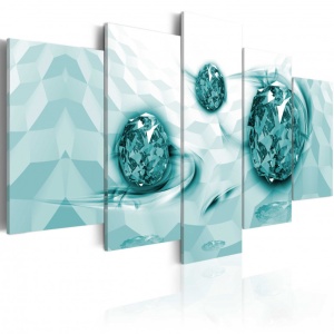 Festmény Embedded In Turquoise, 100x50 cm