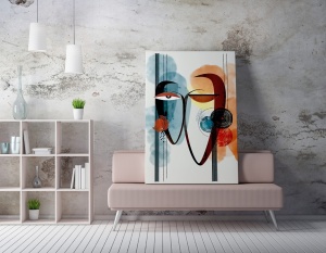 Festmény WY244, sokszínű, 70x100x2 cm