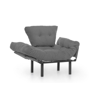 Fotel, Nitta, szürke, 135x70x45 cm - Img 11