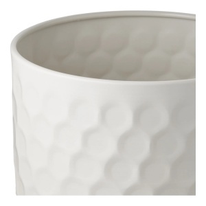 Ghiveci flori, Alb, 24.5x24.5x21 cm - Img 3