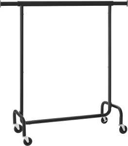 Gurulós ruhaállvány, Songmics, fekete, 150x45x162.8 cm