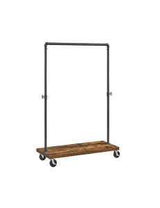 Gurulós ruhaállvány, Vasagle, 90 kg, HSR65BXV1, rusztikus barna