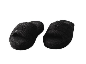 Házi papucs, Valeron, fekete, 100% pamut, 35-40 méret
