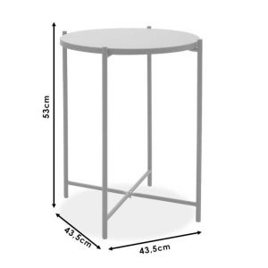 Kisasztal Lima, antracit, 43.5x43.5x53 cm - Img 6