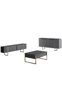 Konzolasztal, Luxe, dió, 160x35x80 cm - Img 8