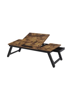 Laptop asztalka Songmics, rusztikus barna, LLD110B01, 71 x 35 x 23 cm - Img 1