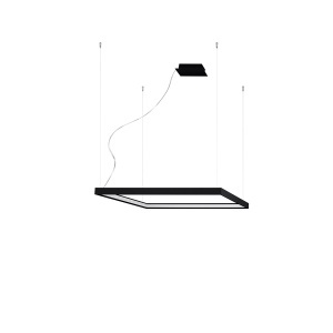 LED-es csillár, Nelya, 3000K, fekete, 80x80x150 cm - Img 1