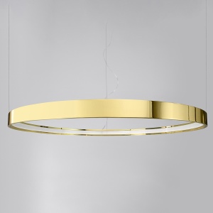 LED-es függőlámpa 3000K, Rio, fényes arany, 78x78x150 cm - Img 4