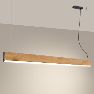 LED-es függőlámpa 4000K, Lykke, tölgy, 150x3.5x150 cm - Img 3