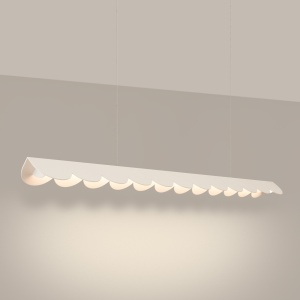 LED-es függőlámpa, Biscuit, 3000K, bézs, 131x13x200 cm - Img 3