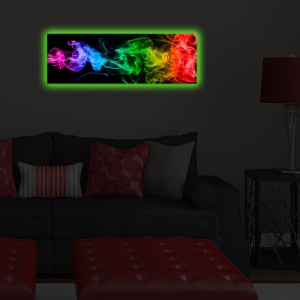 LED-es kép 3090DACT, többszínű, 30x90x3 cm - Img 3