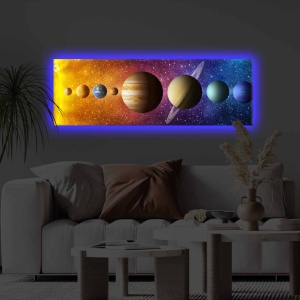 LED-es kép Botanica Sky, többszínű, 30x90 cm