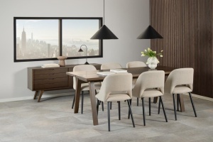 Masa dining A-Line, Gri, 74.6x200x95 cm - Img 2