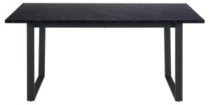 Masa dining Amble, Negru, 74x160x90 cm - Img 6