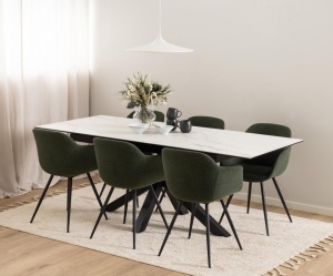 Masa dining Heaven, Alb, 76x210x90 cm - Img 5