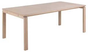 Masa dining Linley, Alb, 75x200x100 cm - Img 5