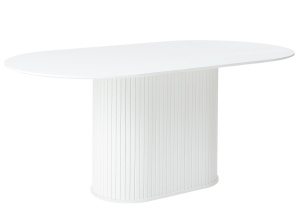 Masa dining NOLA, Alb, 95x75x180 cm