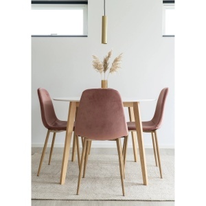 Masa dining Vojens, Alb, 105x105x75 cm - Img 2