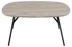 Masuta de cafea Caracas, Gri, 40x90x90 cm - Img 4