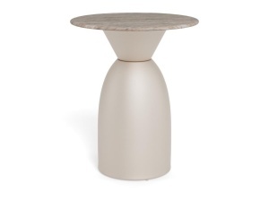 Masuta de cafea Ferrol V2, Gri, 50x40x40 cm - Img 3