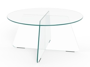 Masuta de cafea Samos, Transparent, 40x80x80 cm - Img 3