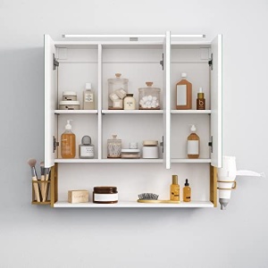Mosdó alatti szekrény, Vasagle, arany, 70x16x70 cm - Img 5