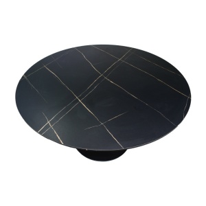 Nappali asztal, Balou, Pako World, fekete, 120x120x75 cm - Img 3