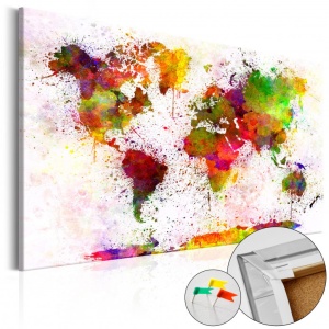 Parafa kép Artistic World [Cork Map], 60x40 cm