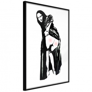 Poszter fekete kerettel, ""Moona Lisa"", 40x60 cm