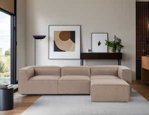 Sarokkanapé, Fora, Barna, 297x66x190 cm