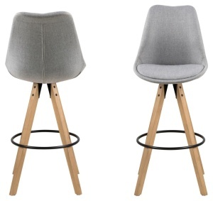 Scaun de bar Dima, Gri, 111.5x48.5x55 cm - Img 3